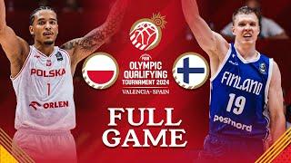 Poland v Finland | Full Basketball Game | FIBA Olympic Qualifying Tournament 2024 - Spain