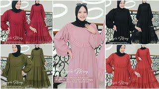 Model Baju GAMIS TERBARU 2024 SYAQILA  DRESS Simple Elegan  OOTD HIJAB  ORDER WA : 0815-7556-3680