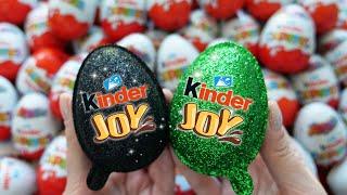 NEW! 500 Glitter Kinder Joy opening ASMR - A lot of Kinder Surprise egg toys