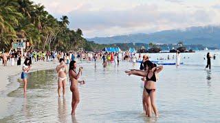 Look! This is BORACAY White Beach on December 24 2024 4:30pm Walk Beautiful Weather