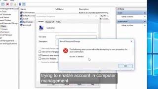 How to fix 'The following error occurred while attempting to save properties for user administrator'