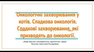 Cat's Breeder expert. Спадкова онкологія у котів. Гіпо- та Гіпертиреоз у котів. Хохотва А. 19.12.23