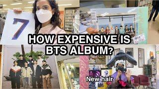 NEW HAIR + BTS ALBUM SHOPPING| vlog HOW EXPENSIVE IS BTS ALBUM