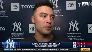 Anthony Volpe on costly 8th inning error, loss to Angels