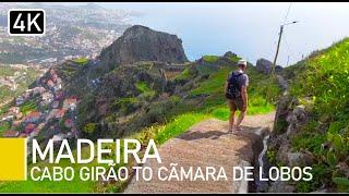 Madeira Cabo Girão Viewpoint to Câmara de Lobos | 4k Nature Walk, Portugal