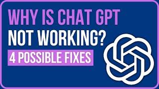 CHATGPT NOT WORKING FIX (2024) | Why is Chat GPT Not Working?