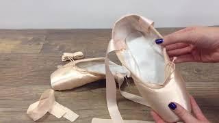 How To Sew Ribbons and Elastics on Pointe Shoes by Limbers Dancewear