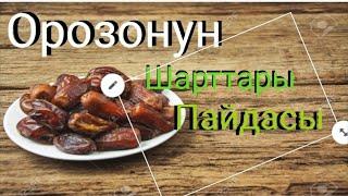 Орозонун шарттары