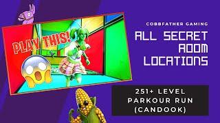 All Secret Room Locations - 251+ Level Parkour Run - Candook - 7567-0809-9481 Fortnite Creative