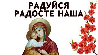 Радуйся Радосте наша - молитва Пресвятой Богородице