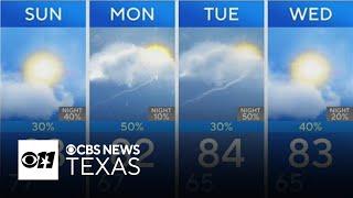 A cold front will enter North Texas ahead of rain chances mid-week