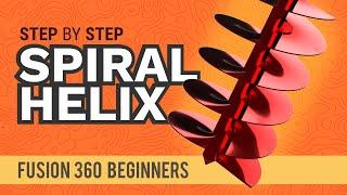 How to 3D Model an Auger Bit (Spiral Helix) - Learn Autodesk Fusion 360 in 30 Days: Day #12