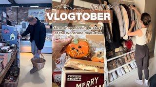 VLOGTOBER DAY 7 | farm shop morning &  start of a wardrobe declutter