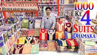 Hyderabad Wholesale Rs.1000.Ke.4.Suits Dhamaka Top Variety || Zainab Suit House ||