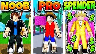 Roblox NOOB vs PRO vs ROBUX SPENDER in BLOX FRUITS