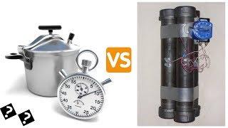 EXPERIMENT: XXL Pipe Bomb Explosion vs Pressure Cooker Bomb Explosion.