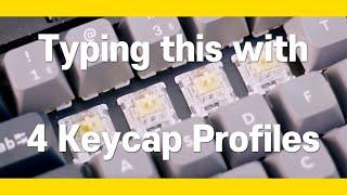 Keychron Banana switches sound test with 4 types of keycap profiles