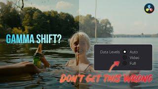 Fix Gamma Shift in DaVinci Resolve (Check Your Data Levels Settings!)