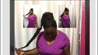 BRAIDED QUICK WEAVE WITH A BRAIDED PONYTAIL