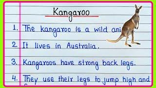 10 lines on Kangaroo in English | Essay on Kangaroo | Kangaroo sentence | About Kangaroo