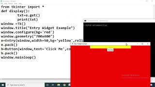 11 Entry Widget In Python