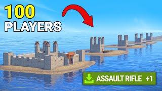 I Gave 100 Rust Players Their own Castle! - Random Items