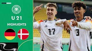 Double lightning start for Germany 3-0 | Germany vs. Denmark | Highlights | Under-21 Friendly