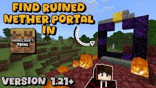 HOW to find ruined NETHER PORTAL in MINECRAFT TRIAL