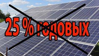 Доход от солнечной электростанции в 10% или 25% годовых? Считаем окупаемость солнечной станции.