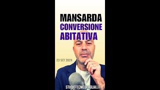 MANSARDA ABITABILE, condizioni Salva Casa L. 105/24 #shorts