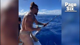 Jason Momoa bares it all in tiny loincloth on ocean fishing trip | Page Six Celebrity News