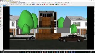 Exterior Rendering Settings in Sketchup 2017 & Vray 3.4 Tutorial 001