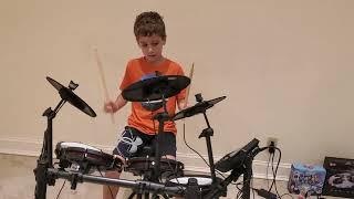 David plays drums!!! Давид играет на барабанной установке!!!