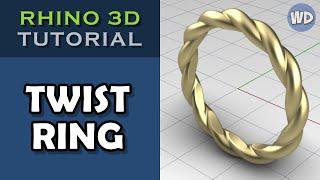 Rhino 3D | Jewelry CAD Design | Tutorial | Twist Ring