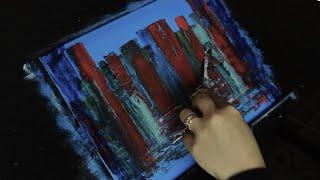 Palette Knife Painting ASMR | Painting nothing in particular