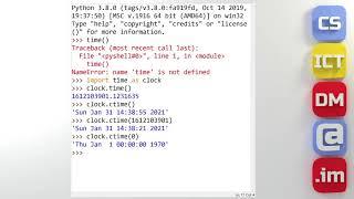 Introduction to Python #10a - It's about time