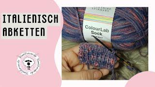 Italian cast off / knitting tutorial / cast off stitches elastically