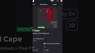 ( Limited UGC Item ) How To Get Red Cape ROBLOX ( 2024 ) DeanOfficial YT