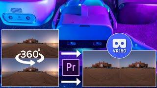 Convert 3D 360 Video To 180 - Premiere, VR180 Creator &  Oculus Media Studio Tutorial