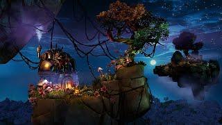 Floating Islands at Magical Full Moon Night ‍️ Immersive Experience | Fantasy Ambience ASMR