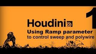 Houdini Tutorial: How to control polywire, and sweep node along a curve by ramp parameter. part1