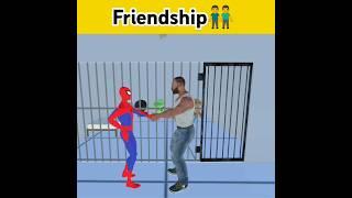 Spiderman Save Franklin In Jail escape In Indian Bike Driving 3d #shorts #indianbikedriving3d