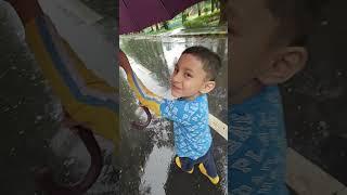 Yug enjoying unexpected rain in May'25 #yugvlogs #yug #lifeofyug #rain #rainfun #fun #babyboy #baby
