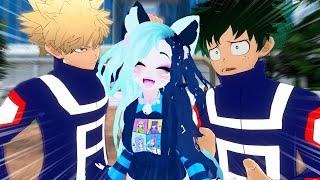 Deku and Bakugo Help The New Kid Discover Her Quirk! (MHA VR)