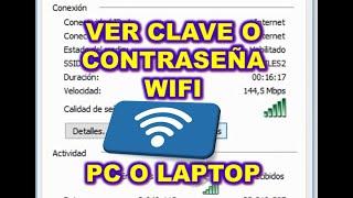 CÓMO VER LA CONTRASEÑA O CLAVE DEL WIFI EN MI PC  O LAPTOP  (WINDOWS 11,10, 8, Y 7)