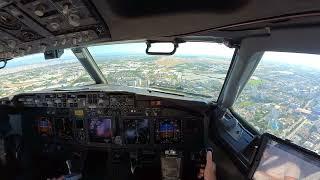 PILOT EYE VIEW - Boeing 737 landing on Antalya Airport (AYT), Turkey