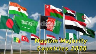 Muslim Majority Countries Flags 2020 | Muslim majority population