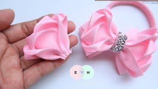 Amazing Ribbon Bow - Hand Embroidery Works - Ribbon Tricks & Easy Making Tutorial #102