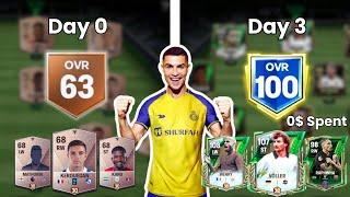 Can You Reach 100 OVR in 3 Days in FC Mobile 25 as F2P(0$ Spent)? New F2P Account!