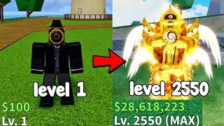 Starting Over as Titan Clockman Noob to Master Angle v4 Awakening in Blox Fruits